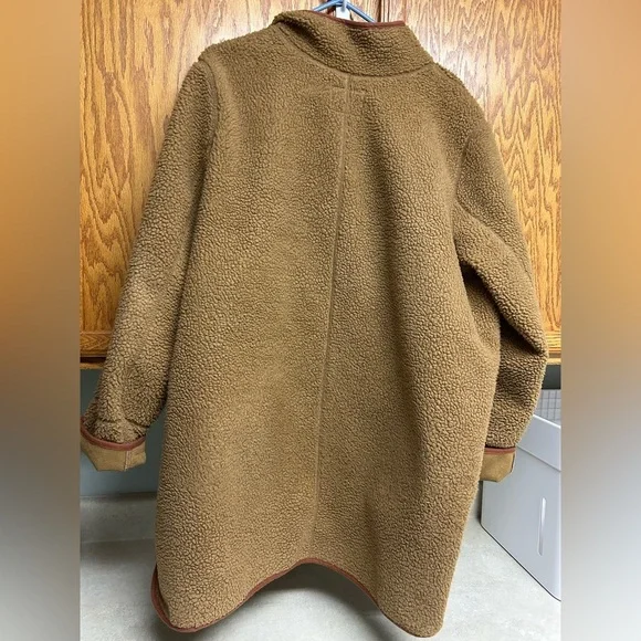 Old Navy Brown Teddy Jacket Cozy Mid-Length - Picture 2 of 4